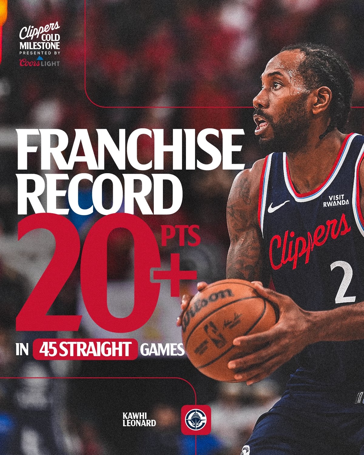 海星直播APP-机器人还是强！伦纳德单季连续45场得分20+ 超麦卡杜独占队史第一